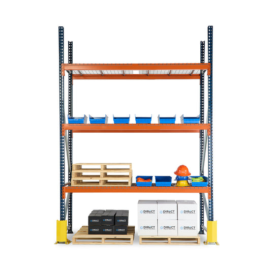 Pallet Rack Teardrop Style - Bolted Frames (Blue)
