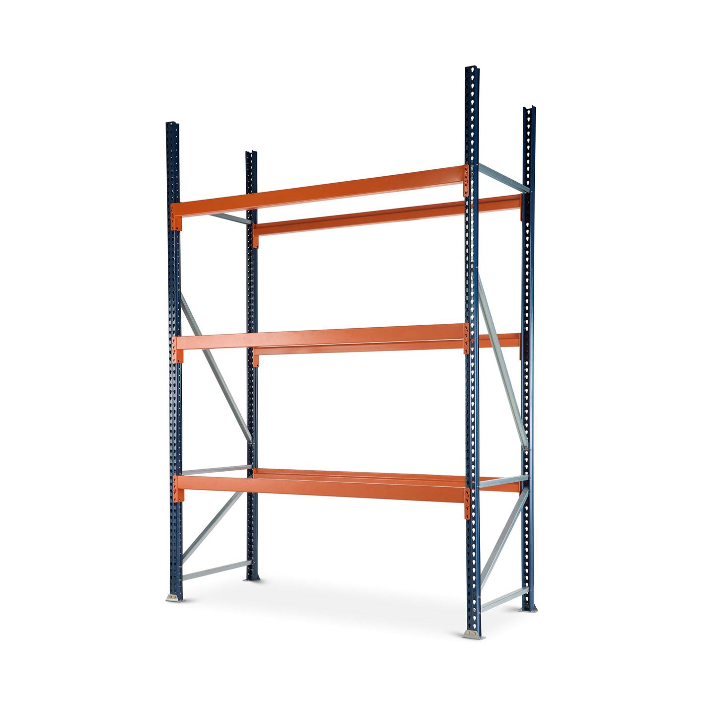 Pallet Rack Teardrop Style - Bolted Frames (Blue)