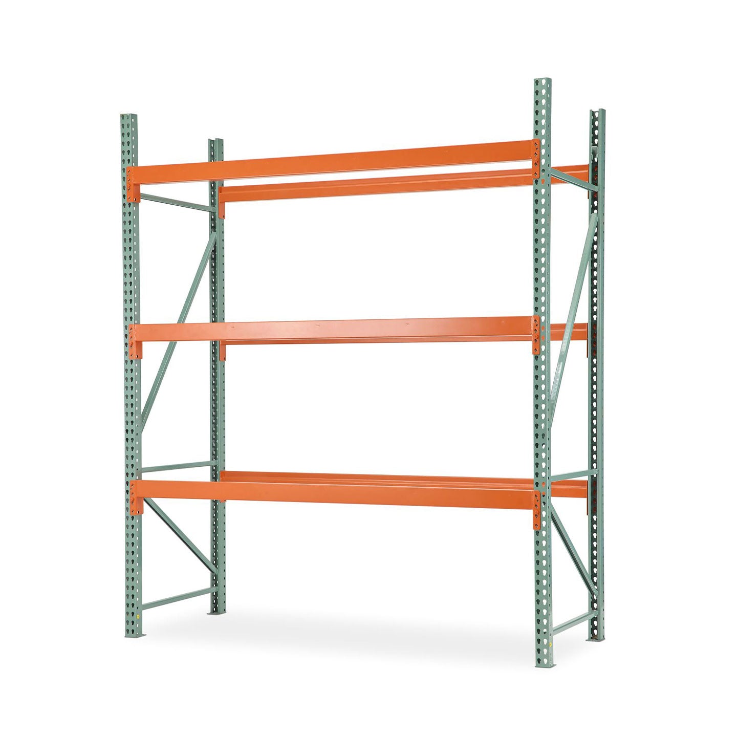 Pallet Rack Teardrop Style - Welded Frames (Green)