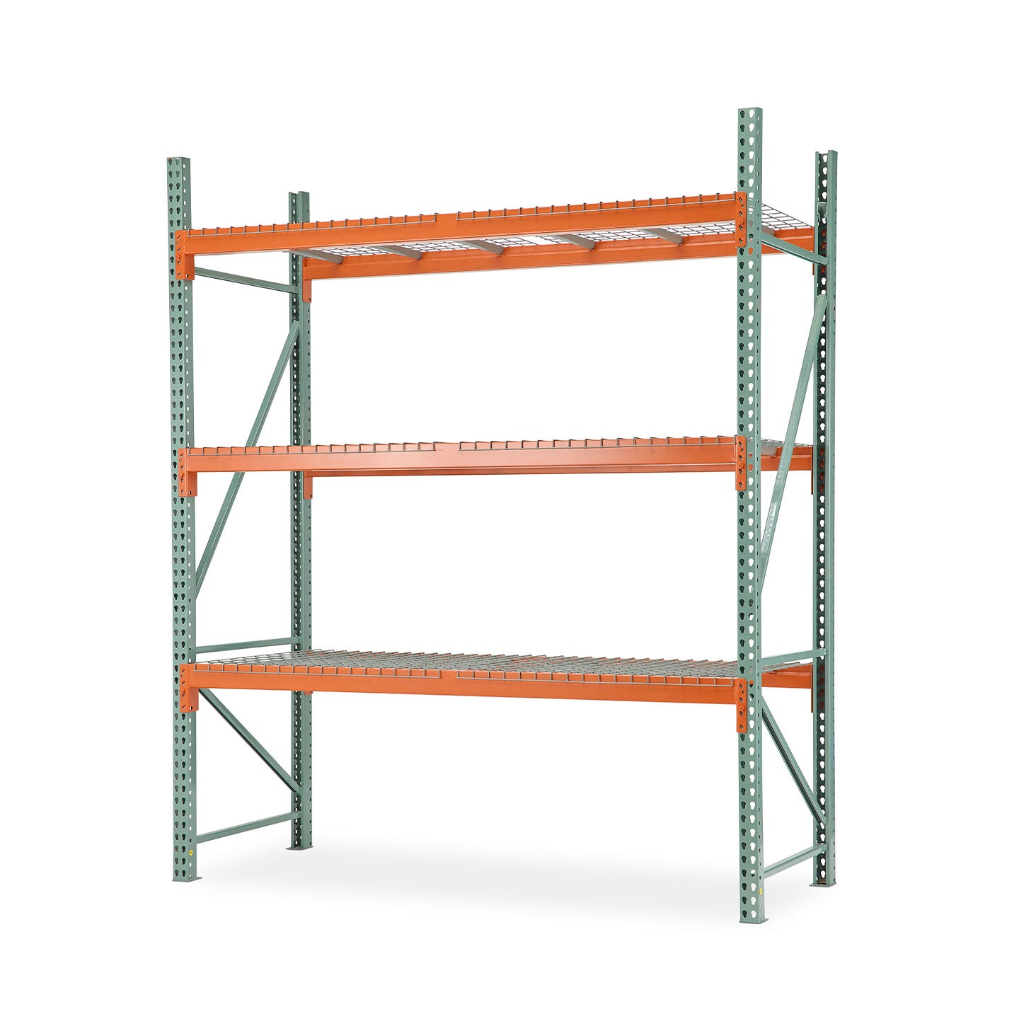 Pallet Rack Teardrop Style - Welded Frames (Green)