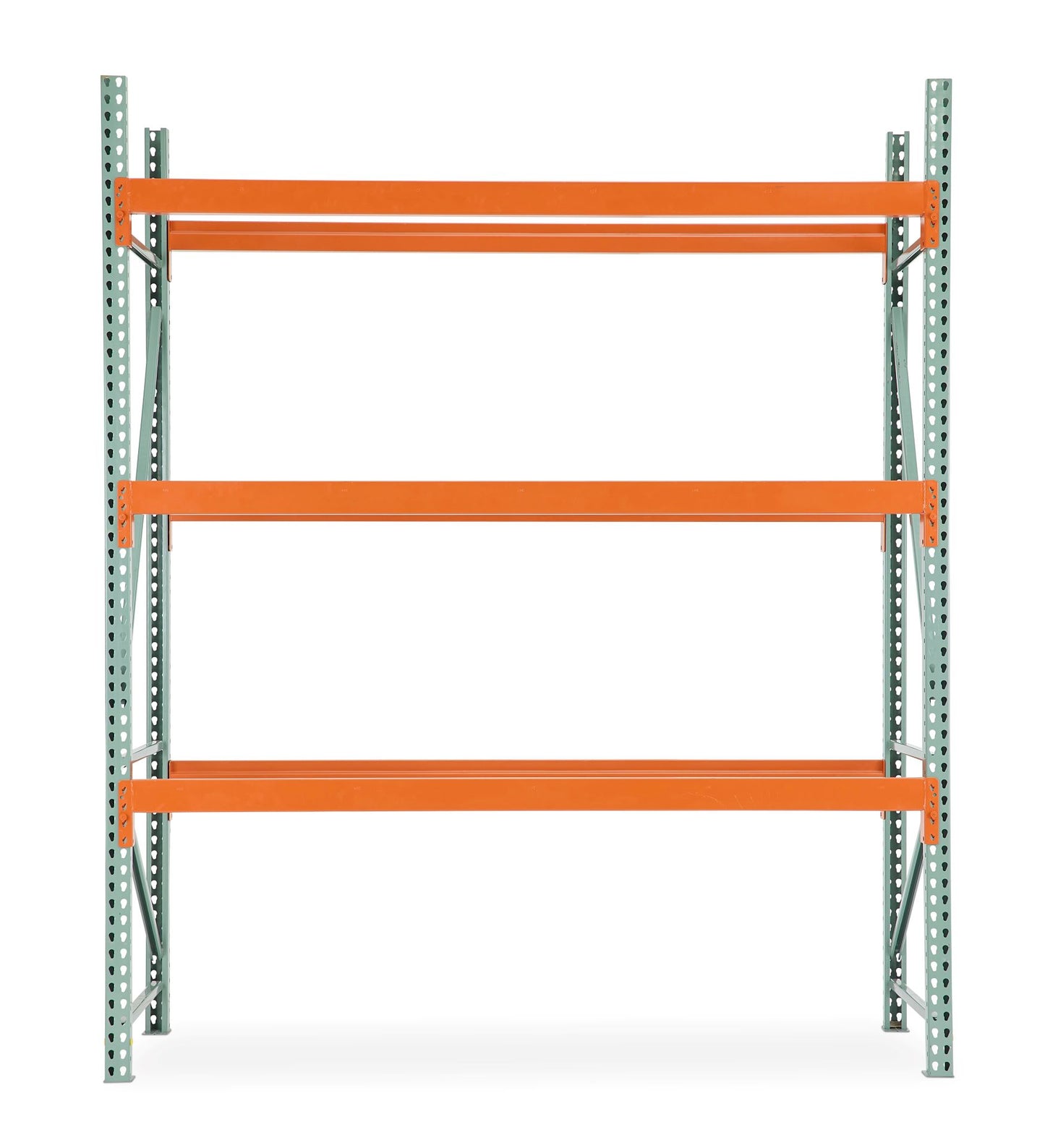 Pallet Rack Teardrop Style - Welded Frames (Green)