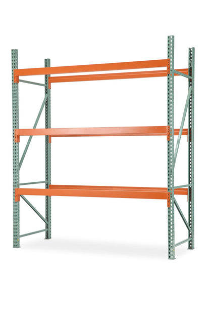 Pallet Rack Teardrop Style - Welded Frames (Green)