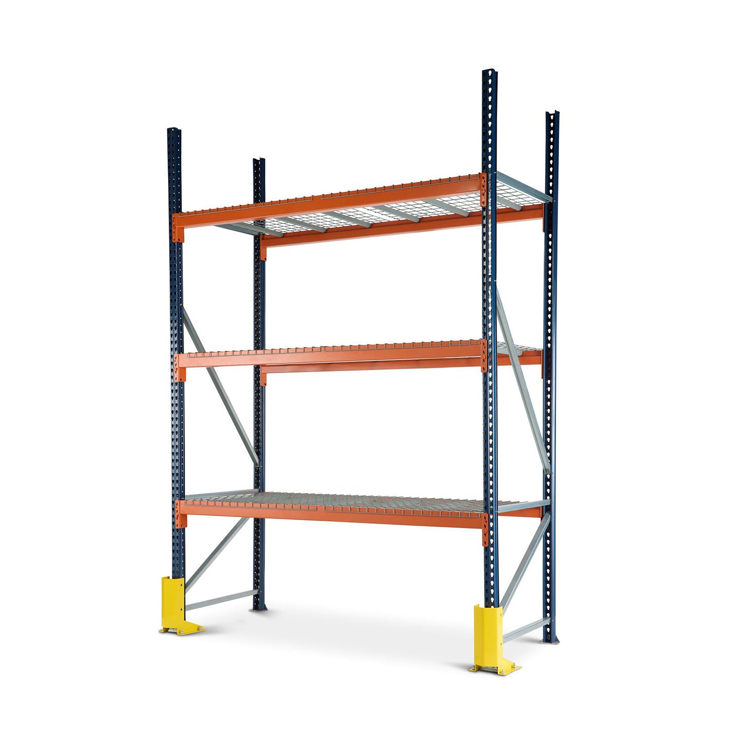 Pallet Rack Teardrop Style - Bolted Frames (Blue)