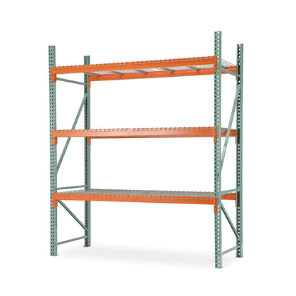 Pallet Rack Teardrop Style - Welded Frames (Green)